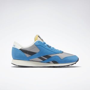 Adidasy Męskie Reebok Classic Nylon Niebieskie/Szare PL 27TZNMQ